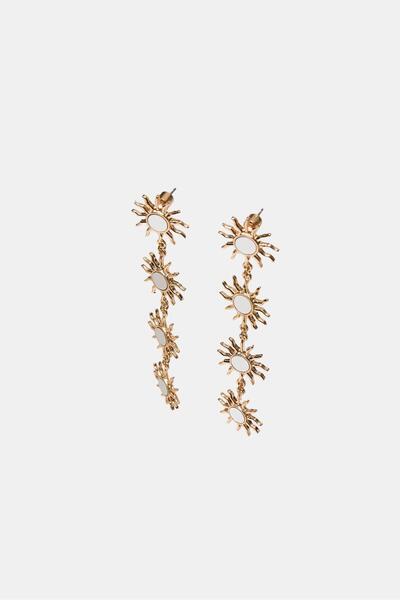 Stradivarius Long sun mirror effect earring