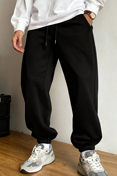 THE RULE بنطلون رياضي شتوي مبطن بالصوف من 3 إبرين ش. ش. إس. 3 مريح مع أربطة ع...