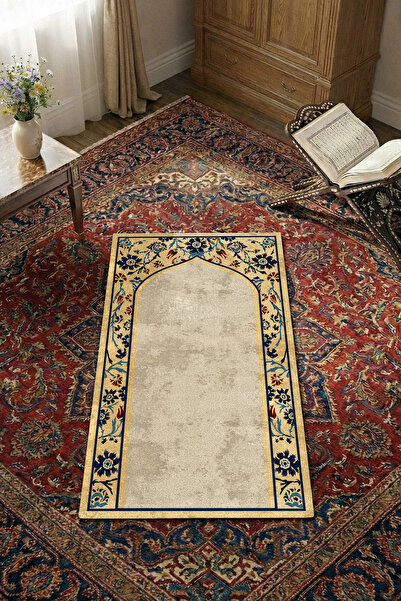 THEMODERNHANE Covoraș de rugăciune moale din pene de găină, cu bază anti-alun...