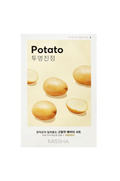 Missha , Airy Fit Πατάτα, Μάσκα Φύλλων, Για Πρόσωπο, 19 γρ.