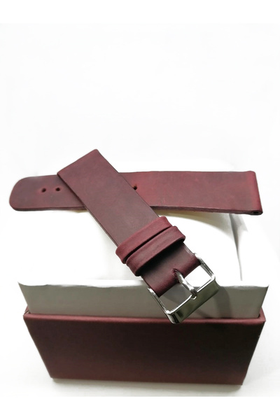 FADO & Fossil Compatible Gray Leather Watch Band 22 mm (393)