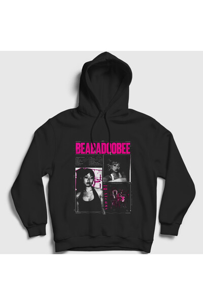 Presmono Unisex Negru Beatopia Beabadoobee Beatrice Bea Kristi cu glugă Swea ...