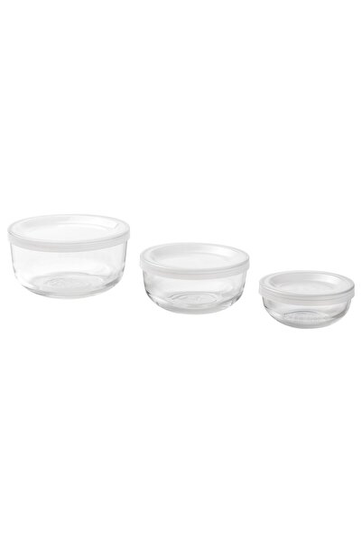 IKEA BESTÄMMA Recipient cu capac, set de 3