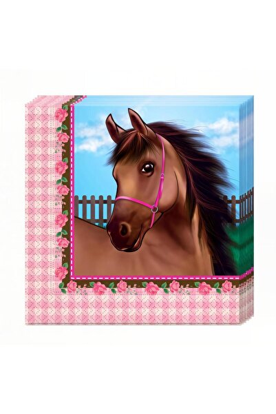 PARTİ SEPETİ Șervețele tematice Lovely Horses, pachet de 16
