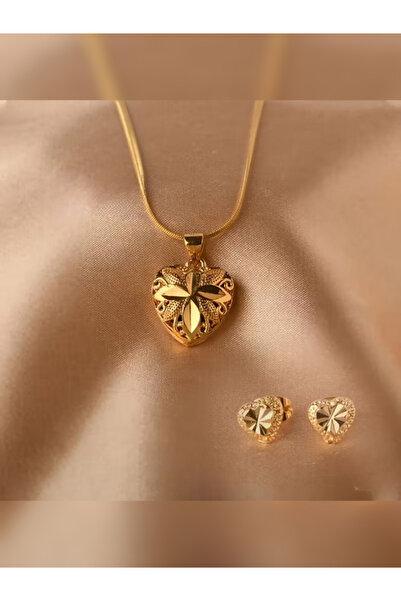 OEM 18K Gold Plated Heart Jewelry Set – Necklace and Earrings