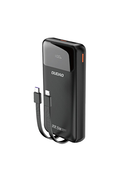 DUDAO K15Pro Power Bank 20000mAh, 22.5W, Universal Charging, Black