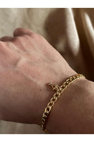 bijoux uniques سوار ذهبي من الفولاذ على شكل حرف Y