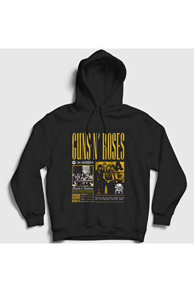 Presmono Unisex Black Different Guns N' Roses Hooded Sweatshirt 591607Tt