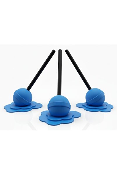 OEM Set of 3 Pencil and Pen Holders, Melting Lollipop Design - Blue
