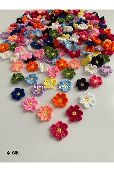 Petek Collection Örgü Çiçek Motifler / Karışık renk (10 adetli)