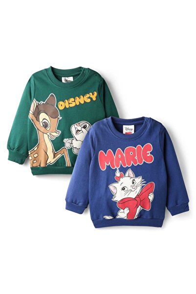 Babyhug Disney Terry Sweatshirts with Bambi and Marie Graphics (Pack of 2) - ...