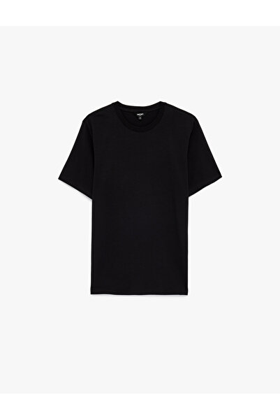 Koton Tricou de bază slim fit din bumbac cu mânecă scurtă