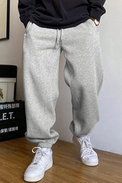 THE RULE بنطلون رياضي شتوي مبطن بالصوف من 3 إبرين ش. ش. إس. 3 مريح مع أربطة ع...