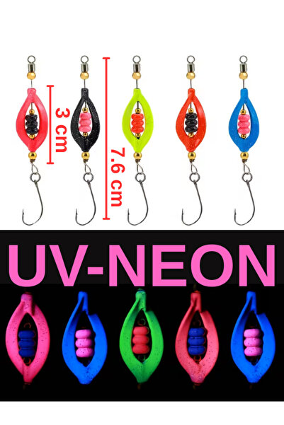 eagenset Ultraviyole UV Neon Döner Kaşık Seti 3.5 gr 5’li Paket Model: EADKSA