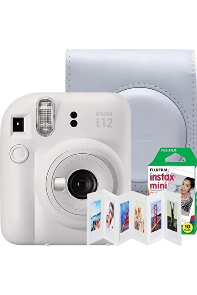 Fujifilm Σετ στιγμιαίας κάμερας Instax Mini 12, λευκό πηλό