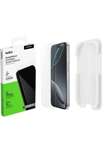 Belkin واقي شاشة ScreenForce InvisiGlass لهاتف آيفون إير، مقاوم للخدوش وحماية...