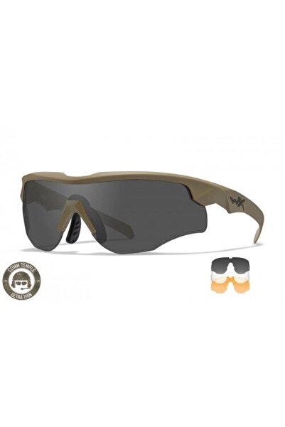 WILEY X BALLISTIC PROTECTION GLASSES ROGUE COMM TEMPLES GREY/CLEAR/RUST LENSE...