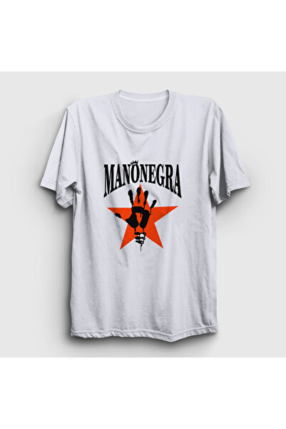 Presmono Unisex White Logo Mano Negra T-Shirt 593517Tt