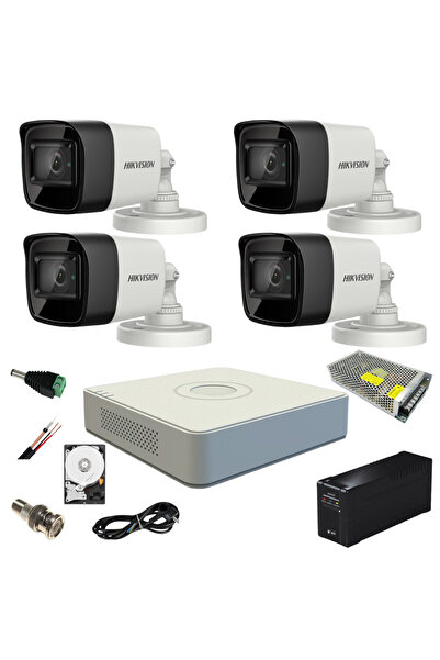 Hikvision Ultra Professional Video Surveillance System with UPS 4 Cameras Out...