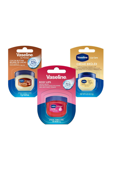 Vaseline Vaselin Lip Therapy 3'lü Set (Cocoa Butter, Rosy Lips, Creme Brulee)...