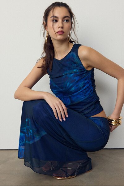 Stradivarius Printed tulle vest top