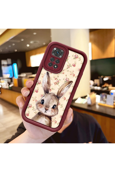 Hontinga حافظة هاتف من مادة السيليكون المقاومة للصدمات باللون الأحمر الوردي م...