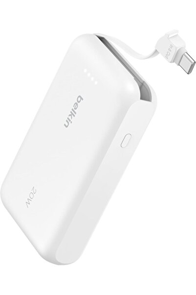 Belkin بنك الطاقة BoostCharge بسعة 10 آلاف كيلو أوم مع كابل مدمج