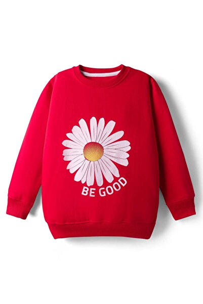 Pine kids Full Sleeves Sweatshirt with Floral Print - Red