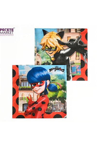 PARTİ SEPETİ Șervețele tematice cu Buburuza și Pisica Neagră, pachet de 16