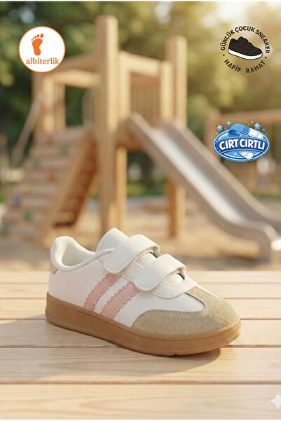 AlbiShoes Pantofi sport unisex pentru fete și băieți, cu velcro, pentru școal...