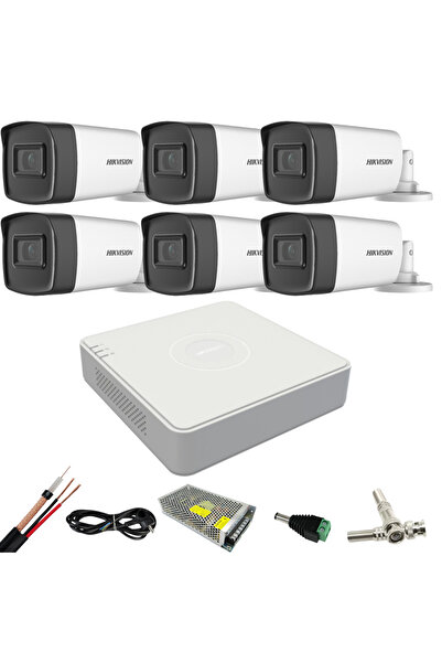Hikvision Video Surveillance System 6 Outdoor Cameras 5MP Turbo HD