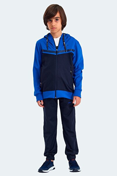 Slazenger طقم بدلة رياضية مريح باللون الأزرق الداكن/ أزرق بلون الكوبالت طقم ب...