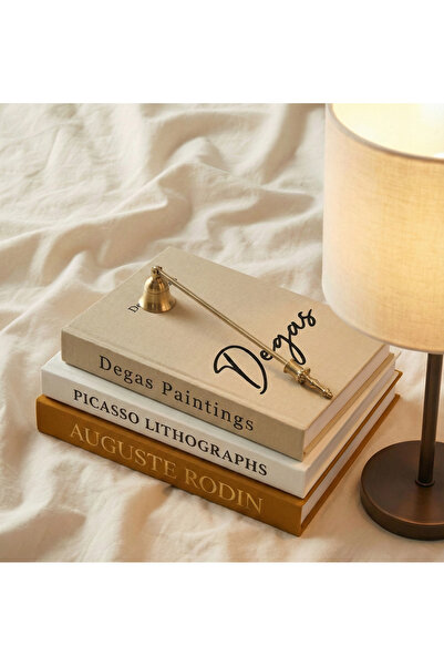 BGV HOME Kumaş Dekoratif Kitap Kutu 3'lü Set (Degas Rodin Picasso)