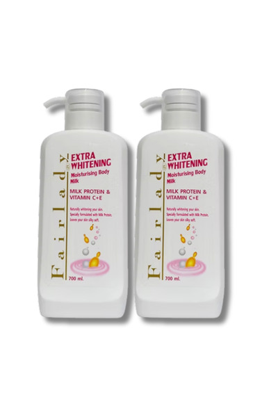 Fair Lady | حليب مرطب ومبيض للجسم - 700 مل | عبوة كومبو