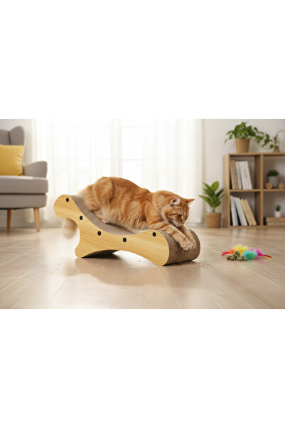 zola Suport pentru ascutit ghearele, forma fotoliu, carton ondulat, MDF, 59×2...