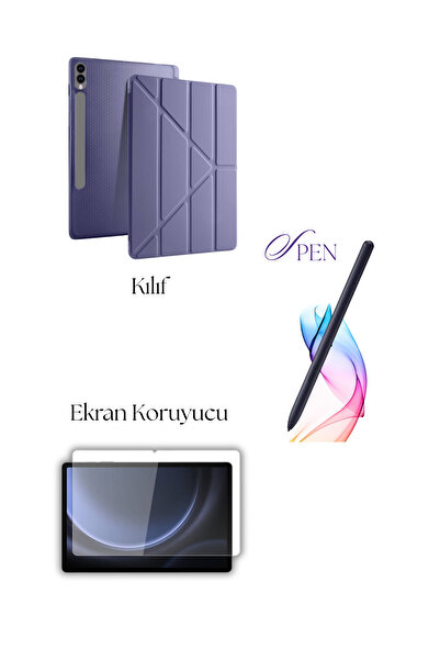 Fuchsia Tablet Case Compatible with Galaxy Tab S10 Plus S Pen Tablet Pen Temp...