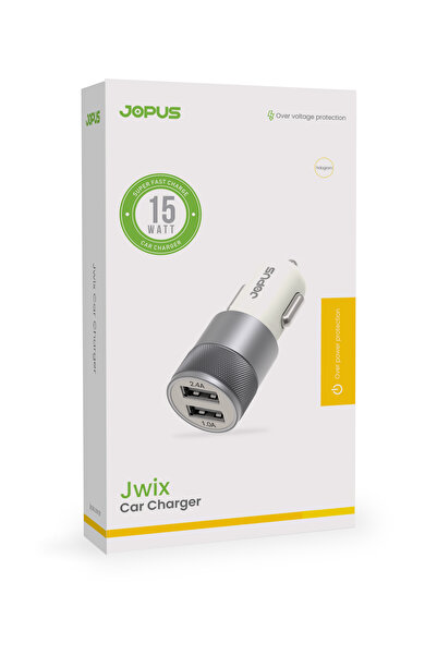 Jopus 2in1 15W Universal Hızlı Araç Şarj Cihazı Başlığı - Android / iPhone Uy...