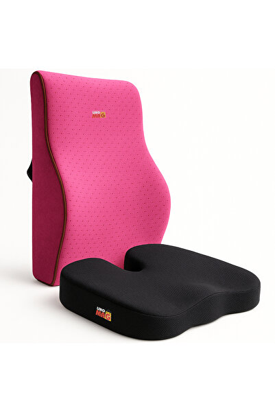 Linomag Set de 2 perne ortopedice Linomag®, șezut lombar și din spumă cu memo...