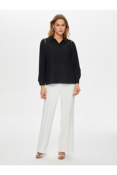 Faik Sönmez Kolu Boncuk İşli Şık Gömlek US26GML018