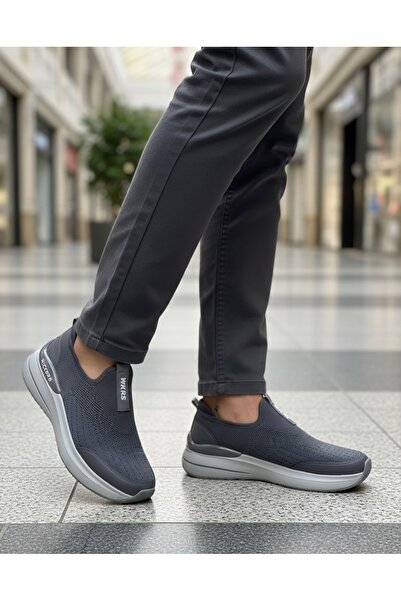 Wickers Men's Laceless Knitted Fabric Orthopedic Sole Lightweight Walking Sho...