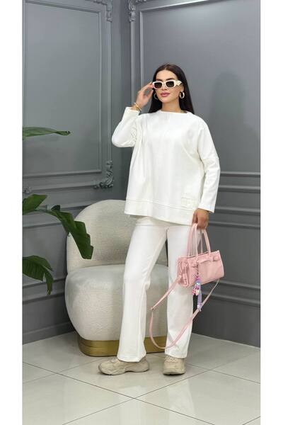 Cannes مجموعة فيكا مودرن وايت ياقة مرتفعة متوسطة الطول سوبير توب تيم