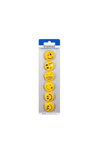 Starpak Magneti Emoticon, 30mm, 6 Buc/Set - 378346