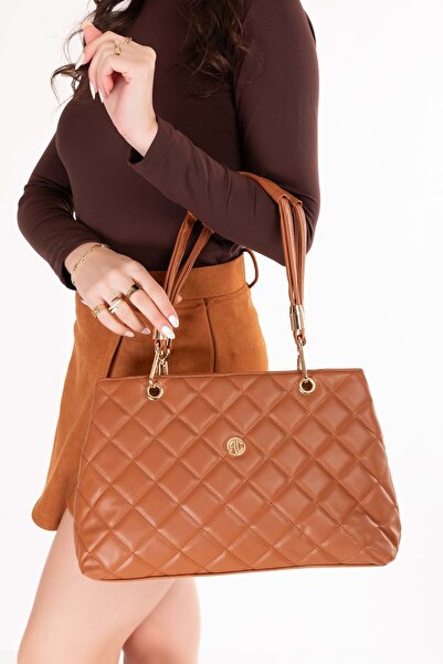 Gondol Geantă elegantă de zi cu zi pentru femei ald.31101 Maro