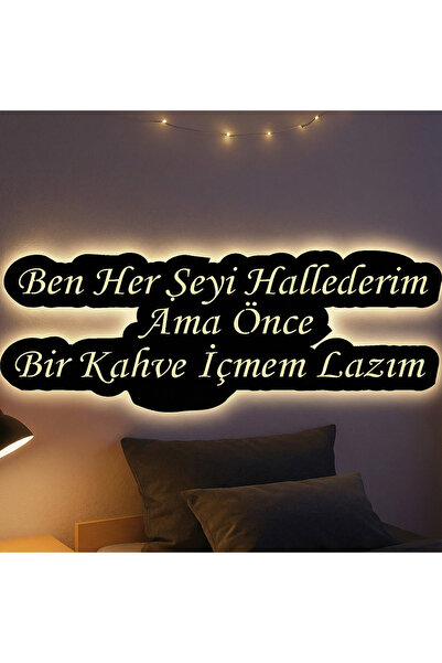 Lucenda LED Işıklı Dekoratif Duvar Tablosu Motivasyon, Atarlı & Anlamlı Söz T...