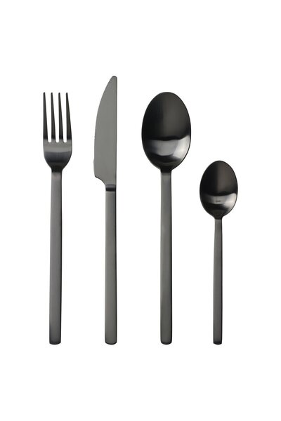 IKEA STOCKHOLM 2025 Cutlery Set, 24 Pieces, Black