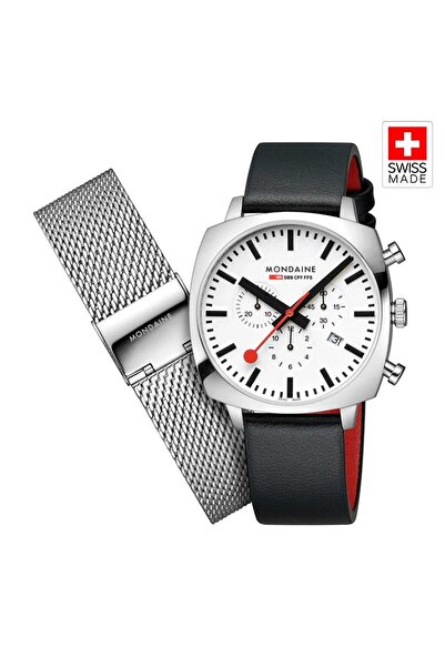 MONDAINE Ανδρικό ρολόι Msl.41410.lbv.set, Quartz, 41mm, 5atm