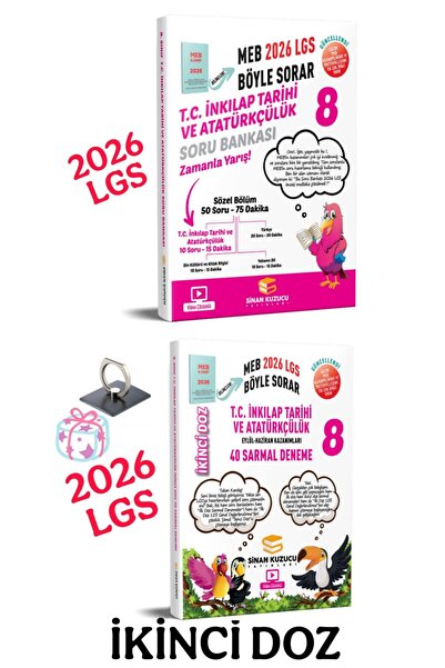 SİNAN KUZUCU YAYINLARI Sinan Kuzucu 2026 LGS 8. Sınıf İnkılap Soru Bankası ve...