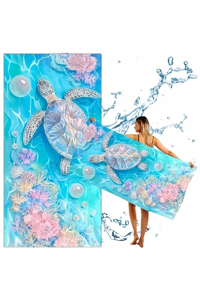 Other Turtle Ocean Beach Towel Microfiber Quick-Drying 3D 150x75 cm