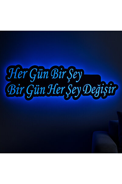 Lucenda LED Işıklı Dekoratif Duvar Tablosu Motivasyon, Atarlı & Anlamlı Söz T...