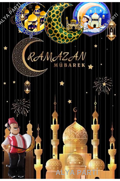 ALYA PARTİ Ramazan Temalı Arka fon Perdeli Ramazan Davulculu Set